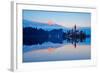 Slovenia, Bled, Lake Bled and Julian Alps, Church of the Assumption-Tuul And Bruno Morandi-Framed Photographic Print