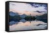 Slovenia, Bled, Lake Bled Dawn-Rob Tilley-Framed Stretched Canvas