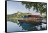 Slovenia, Bled, Lake Bled, Plenta Boats-Rob Tilley-Framed Stretched Canvas