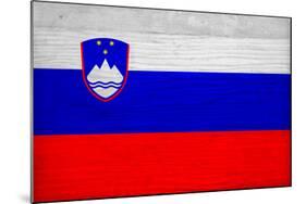 Slovenia Flag Design with Wood Patterning - Flags of the World Series-Philippe Hugonnard-Mounted Art Print