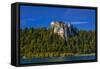 Slovenia, Gorenjska, Upper Carniola, Bled, Lake Bled, Bled Castle-Udo Siebig-Framed Stretched Canvas