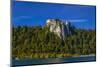 Slovenia, Gorenjska, Upper Carniola, Bled, Lake Bled, Bled Castle-Udo Siebig-Mounted Photographic Print