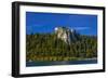 Slovenia, Gorenjska, Upper Carniola, Bled, Lake Bled, Bled Castle-Udo Siebig-Framed Photographic Print