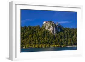 Slovenia, Gorenjska, Upper Carniola, Bled, Lake Bled, Bled Castle-Udo Siebig-Framed Photographic Print