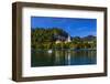 Slovenia, Gorenjska, Upper Carniola, Bled, Lake Bled, Church of St. Martin-Udo Siebig-Framed Photographic Print