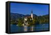 Slovenia, Gorenjska, Upper Carniola, Bled, Lake Bled-Udo Siebig-Framed Stretched Canvas