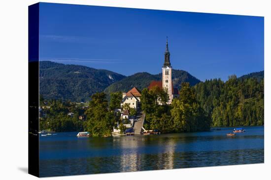 Slovenia, Gorenjska, Upper Carniola, Bled, Lake Bled-Udo Siebig-Stretched Canvas