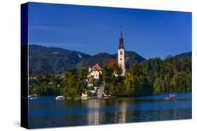 Slovenia, Gorenjska, Upper Carniola, Bled, Lake Bled-Udo Siebig-Stretched Canvas