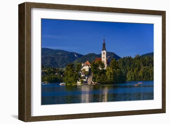 Slovenia, Gorenjska, Upper Carniola, Bled, Lake Bled-Udo Siebig-Framed Photographic Print