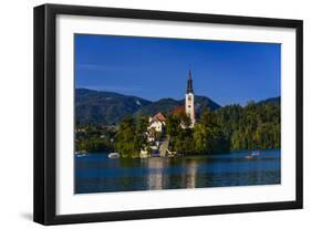 Slovenia, Gorenjska, Upper Carniola, Bled, Lake Bled-Udo Siebig-Framed Photographic Print