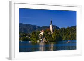 Slovenia, Gorenjska, Upper Carniola, Bled, Lake Bled-Udo Siebig-Framed Photographic Print