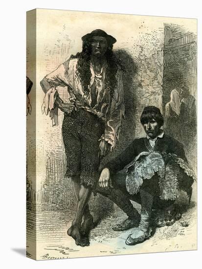 Slovenia Gypsy and Farmer 19th Century-null-Stretched Canvas