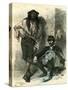 Slovenia Gypsy and Farmer 19th Century-null-Stretched Canvas