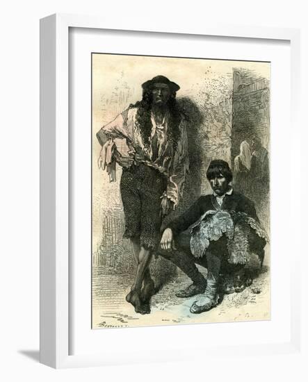 Slovenia Gypsy and Farmer 19th Century-null-Framed Giclee Print