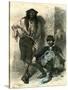Slovenia Gypsy and Farmer 19th Century-null-Stretched Canvas