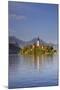 Slovenia, Julian Alps, Upper Carniola, Lake Bled. Island with Church on Lake Bled.-Ken Scicluna-Mounted Photographic Print