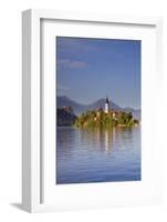 Slovenia, Julian Alps, Upper Carniola, Lake Bled. Island with Church on Lake Bled.-Ken Scicluna-Framed Photographic Print