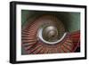Slovenia, Ljubljana. Spiral staircase seen top down.-Jaynes Gallery-Framed Photographic Print
