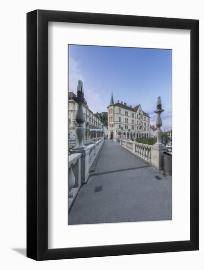 Slovenia, Ljubljana, Triple Bridge at Dawn-Rob Tilley-Framed Photographic Print