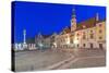 Slovenia, Maribor, Maribor Town Hall Square at Dawn-Rob Tilley-Stretched Canvas