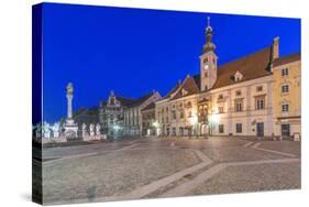 Slovenia, Maribor, Maribor Town Hall Square at Dawn-Rob Tilley-Stretched Canvas