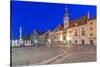 Slovenia, Maribor, Maribor Town Hall Square at Dawn-Rob Tilley-Stretched Canvas