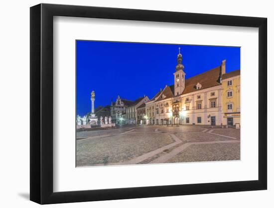 Slovenia, Maribor, Maribor Town Hall Square at Dawn-Rob Tilley-Framed Photographic Print