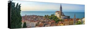 Slovenia, Primorska, Piran, Old Town, Church of St. George (Cerkev Sv. Jurija)-Alan Copson-Stretched Canvas