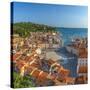 Slovenia, Primorska, Piran, Old Town, Tartinijev Trg (Tartini Square)-Alan Copson-Stretched Canvas