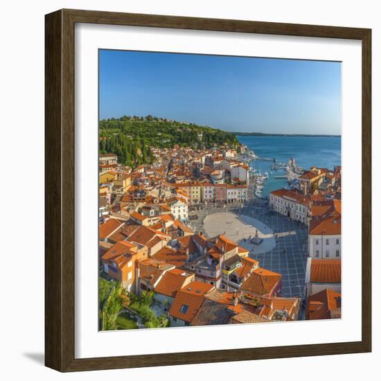 Slovenia, Primorska, Piran, Old Town, Tartinijev Trg (Tartini Square)-Alan Copson-Framed Photographic Print