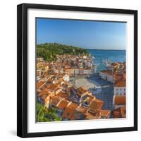 Slovenia, Primorska, Piran, Old Town, Tartinijev Trg (Tartini Square)-Alan Copson-Framed Photographic Print