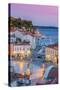 Slovenia, Primorska, Piran, Old Town, Tartinijev Trg (Tartini Square)-Alan Copson-Stretched Canvas