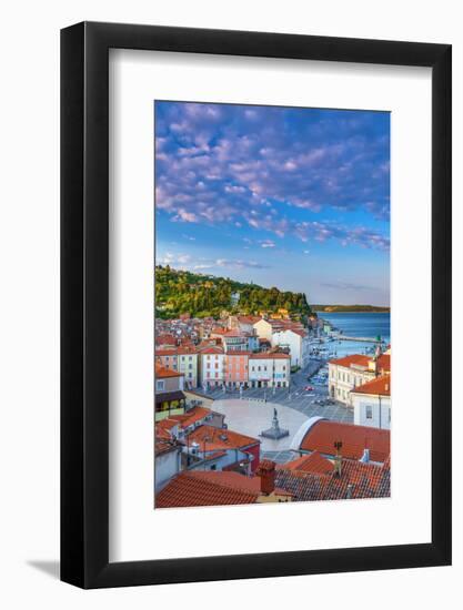 Slovenia, Primorska, Piran, Old Town, Tartinijev Trg (Tartini Square)-Alan Copson-Framed Photographic Print
