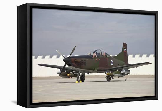 Slovenian Pc-9M with Bombs Equipped-null-Framed Stretched Canvas