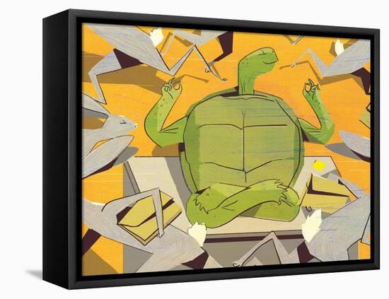 Slow! 2009-A Richard Allen-Framed Stretched Canvas