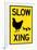 Slow Chicken Crossing Plastic Sign-null-Framed Art Print