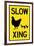 Slow Chicken Crossing Plastic Sign-null-Framed Art Print