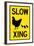 Slow Chicken Crossing Plastic Sign-null-Framed Art Print