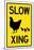 Slow Chicken Crossing Sign Poster-null-Mounted Poster