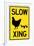 Slow Chicken Crossing Sign-null-Framed Art Print