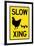 Slow Chicken Crossing Sign-null-Framed Art Print