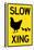 Slow Chicken Crossing-null-Stretched Canvas