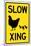 Slow Chicken Crossing-null-Mounted Poster