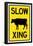 Slow Cow Crossing Sign Poster-null-Framed Poster