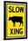 Slow Cow Crossing Sign Poster-null-Framed Poster