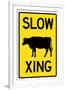 Slow Cow Crossing-null-Framed Art Print