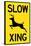 Slow - Deer Crossing Plastic Sign-null-Stretched Canvas