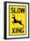 Slow - Deer Crossing Plastic Sign-null-Framed Art Print