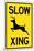Slow - Deer Crossing Sign Poster-null-Mounted Poster