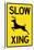 Slow - Deer Crossing Sign Poster-null-Stretched Canvas